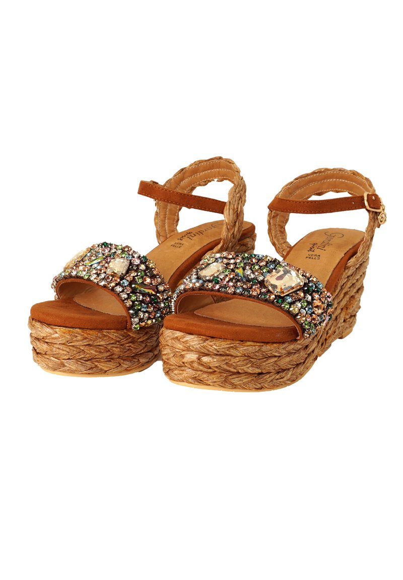 Damen Pumps | GARDINI SPIRIT Keilsandalette camel - VJ82077 Damen Pumps | GARDINI SPIRIT Keilsandalette camel - VJ82077