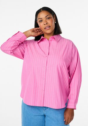 BINDEDETAIL HINTEN - Skjortebluser - pink stripe
