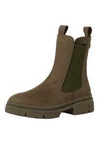 Tamaris Botines con plataforma - olive nub. uni