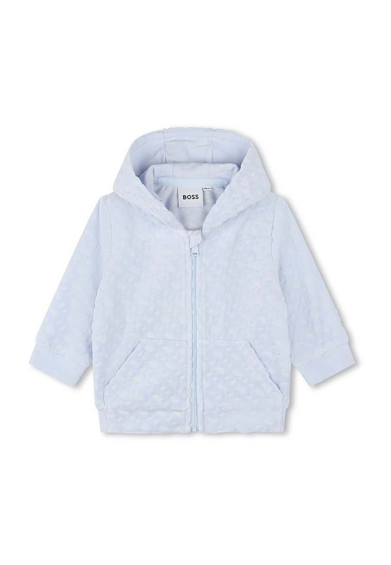 BOSS Kidswear Sweater met rits lichtblauw