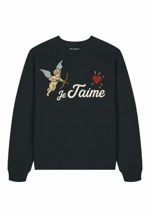 JE TAIME EMBROIDERY - Sweatshirt - black