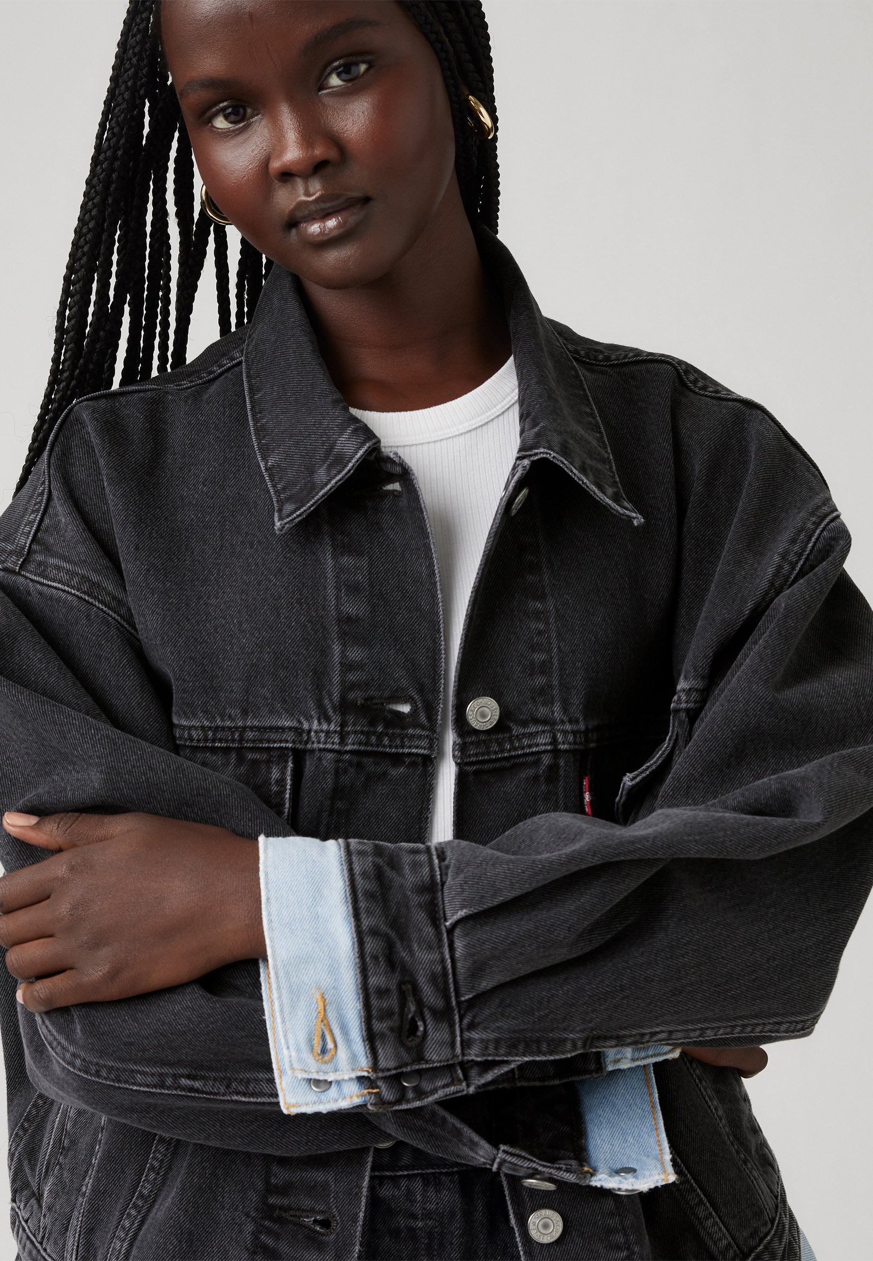 Levi's® 90S TRUCKER DOUBLE - Denim jacket - layer cake/black