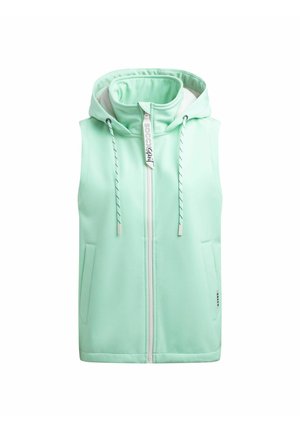 Soccx, SOCCX SOFTSHELLWESTE MIT KAPUZE UND RÜCKENPRINT - Sweatjacke - ocean mint