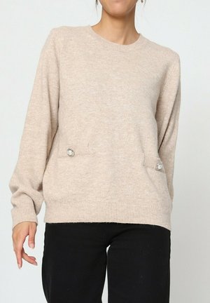 COL ROND - Pullover - beige
