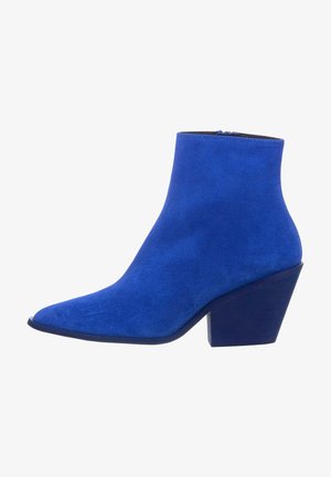 Cowboy/biker ankle boot - royalblau