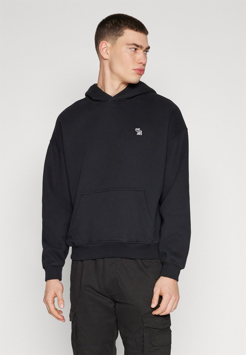 Abercrombie & Fitch FLEECE ICON HOODIE Hoodie CASUAL BLACK/zwart
