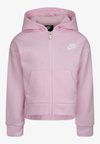 CLUB HIGH LOW HOODIE - Tröja med dragkedja - pink foam