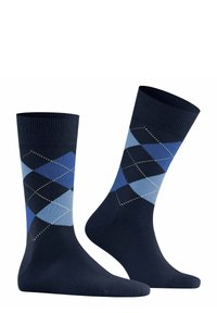 Burlington EDINBURGH - RAUTENMUSTER ARGYLE CLIP - Chaussettes - dunkelblau blau