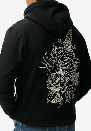 Felpa con cappuccio - black