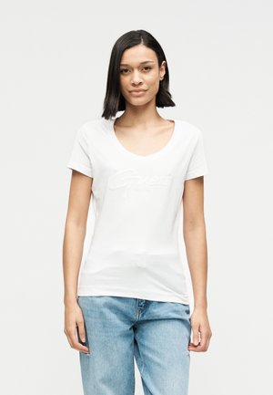 SCRIPT TEE - Μπλουζάκι με στάμπα - pure white