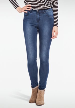 MIT HOHER TAILLE - Jeans Skinny - denim stone