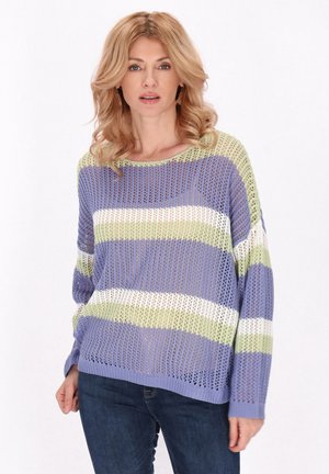 usha, Striktrøje - offwhite light green blue