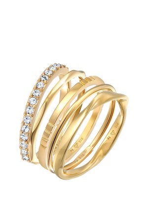 SPARKLING STACK - MIT KRISTALLEN VON SWAROVSKI® - Sormus - gold coloured