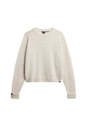 Superdry & Co SLOUCHY CREW NECK  - Strickpullover - oatmeal twist
