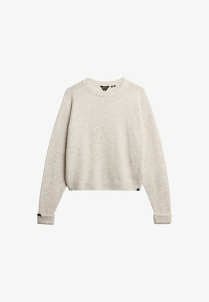 Superdry & Co SLOUCHY CREW NECK - Strickpullover - oatmeal twist