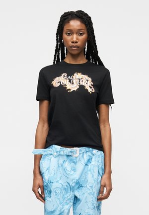 LOGO WAVE - Μπλουζάκι με στάμπα - black/gold-coloured