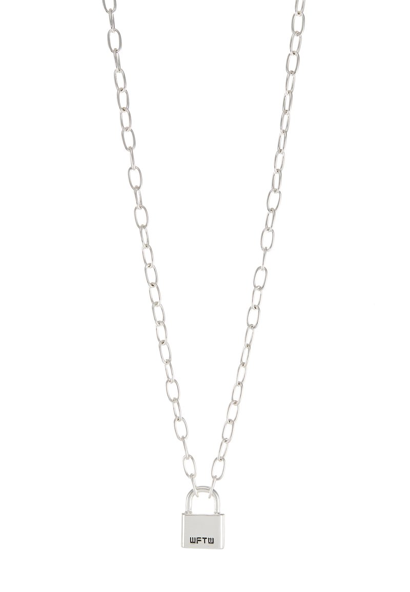 Wild For The Weekend LOCKDOWN LINK CHAIN NECKLACE - Naszyjnik/srebrny ...