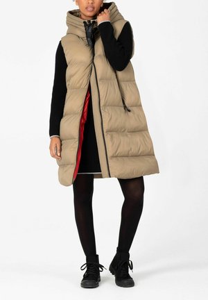 PUFFER - KAPUZE WASSERABWEISEND ULTRALEICHT - Waistcoat - beige