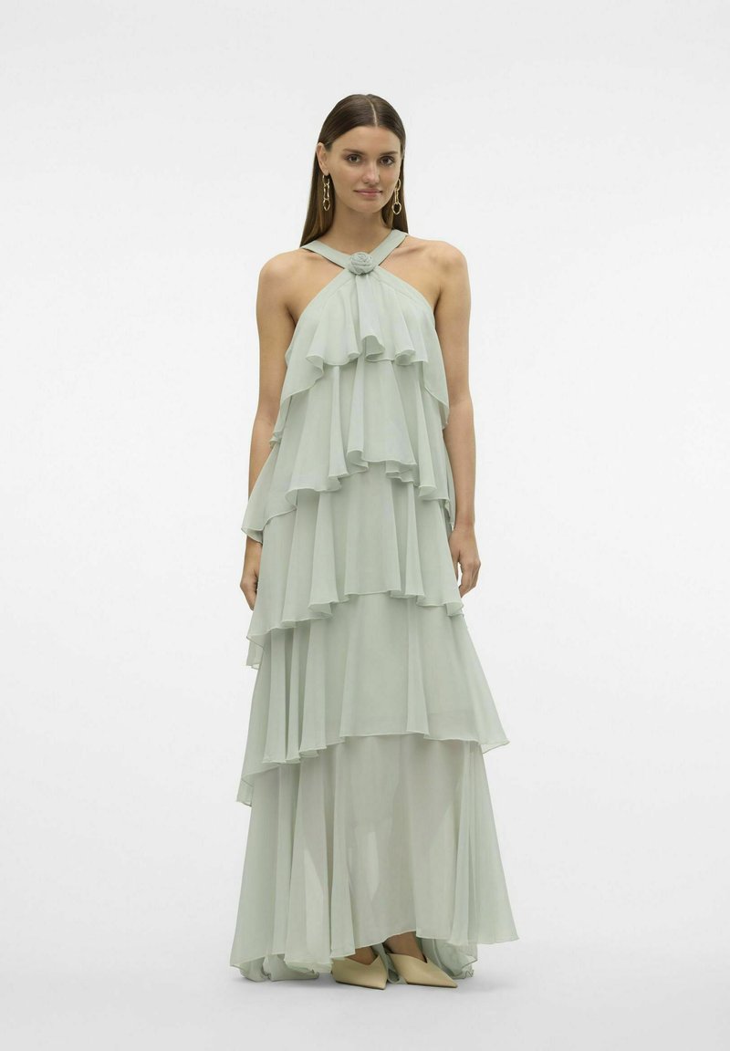 Vero Moda FELICIA RUFFLE - Gallakjole - sea foam
