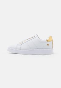 Lauren Ralph Lauren ANGELINE II METALLIC SNEAKER - Sapatilhas - white/gold
