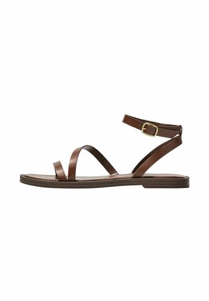 FLAT STRAPPY - Sandals - brown