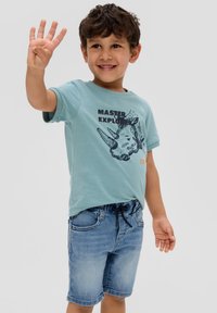 s.Oliver BERMUDA - Jeans Shorts - blau