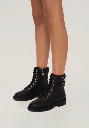 DILL - Lace-up ankle boots - black