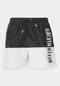 Calvin Klein Swimwear MEDIUM DRAWSTRING BLOCK - Swimming shorts - black