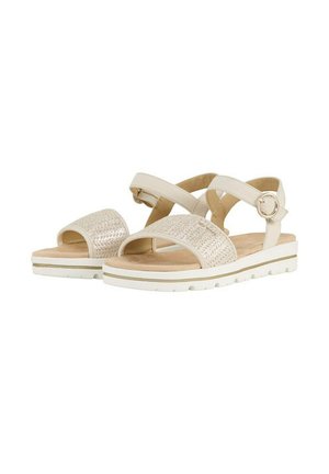 LICENCE FLACHE MIT FLECHTMUSTER - Sandalen - gold