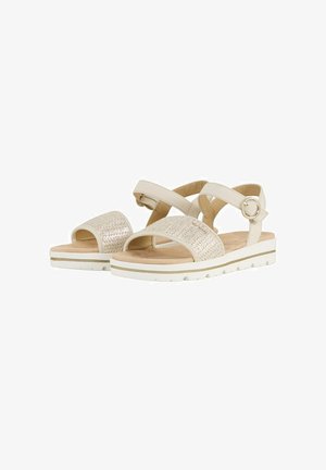 LICENCE FLACHE MIT FLECHTMUSTER - Sandalen - gold