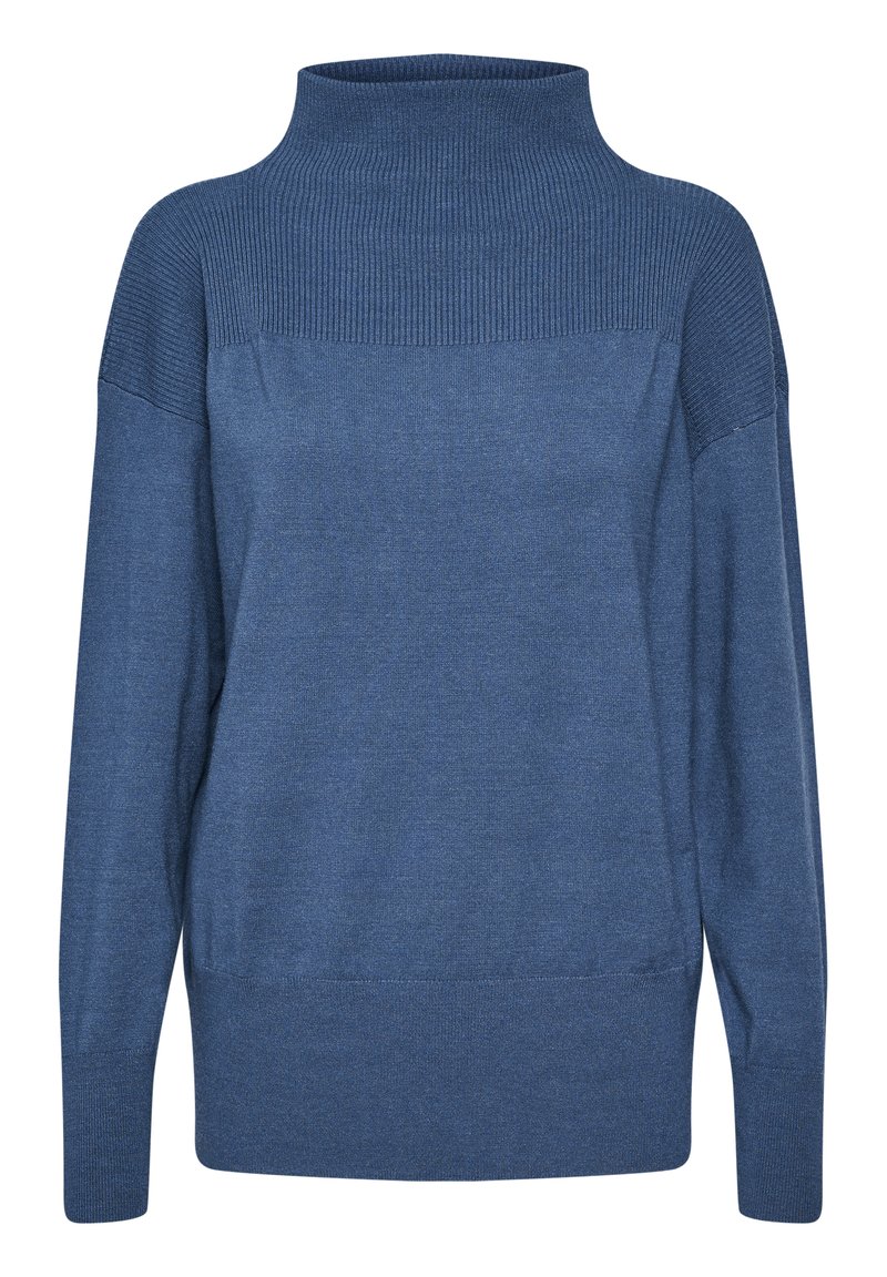Damen Strickjacken | Saint Tropez CASANDRASZ Strickpullover bijou blue melange/blau-meliert - BA45843 Damen Strickjacken | Saint Tropez CASANDRASZ Strickpullover bijou blue melange/blau-meliert - BA45843