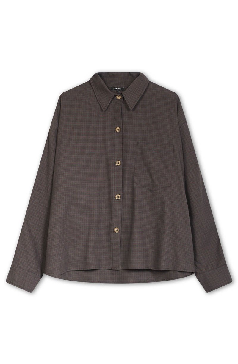 Kaotiko CUPID LOVE POTION CHECKED UNISEX - Hemd - brown