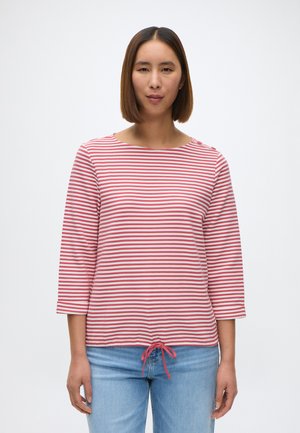 STRUCTURED - T-shirt à manches longues - pink offwhite regular stripe