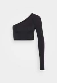 THE CONTOUR ONE SHOULDER - Bikini pezzo sopra - black