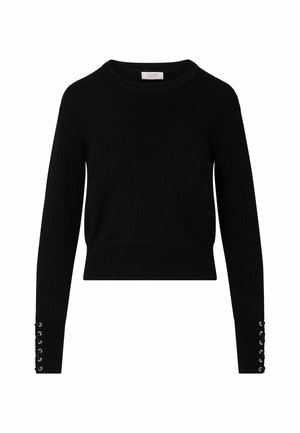 LIU JO, LIU JO PULLOVER MIT SCHNÜRUNGEN - Pullover - black