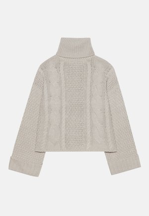 Even&Odd TURTLE NECK CABLE  - Jumper - mottled beige