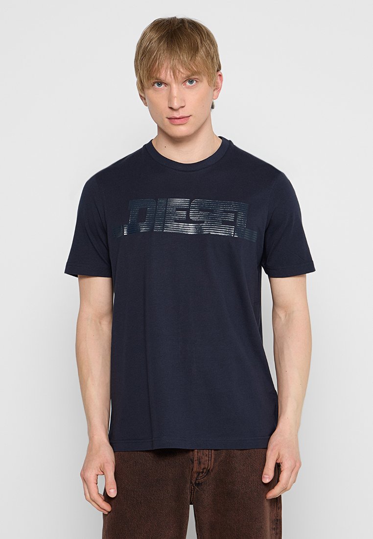 Diesel T-shirt print donkerblauw