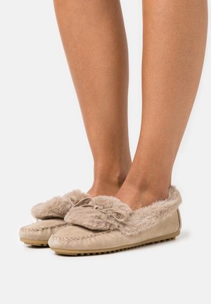 COMFORT LEATHER - Slippers - beige