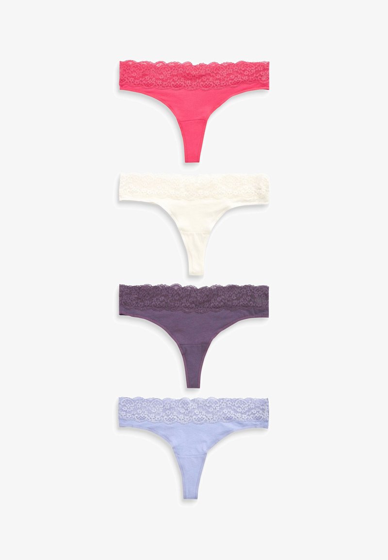 Next MONOCHROME KNICKERS FOUR PACK - String - pink purple cream