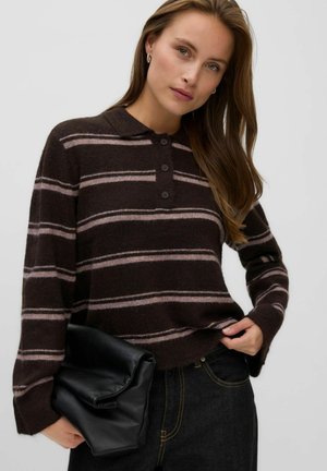 Vero Moda POLO AWTACEY POLO - Maglietta a manica lunga - chocolate torte