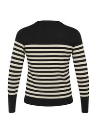 Kaffe Curve STRIPED  - Vesta - black feather gray mel stripe
