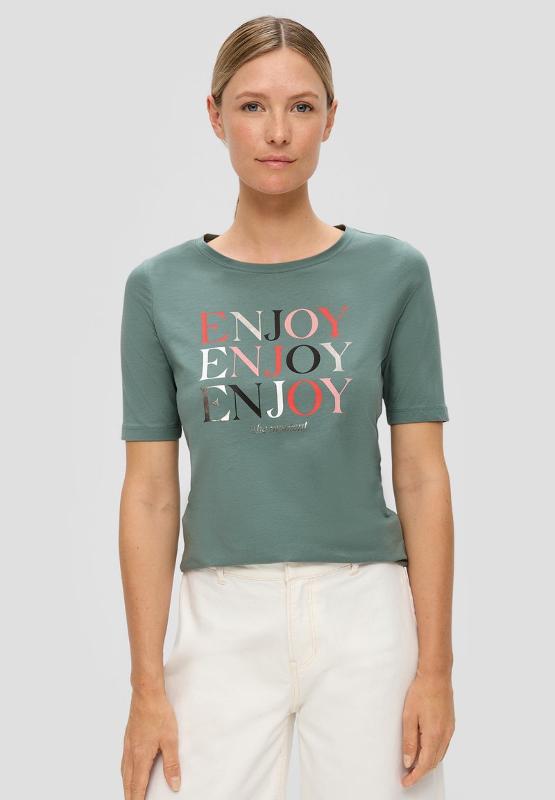 s.Oliver STRETCH - T-Shirt print - minze