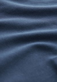 Söedsinine tekstureeritud kangas siledapinnalise viimistlusega, millel on tikandiline muster ja peen läige, kergelt voltis sügavuse andmiseks.