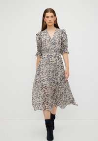 adL SLEEVE DETAILED  - Vestido informal - printed navy blue
