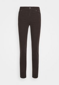 Bruine slim-fit jeans van katoen, met een vijf-pocket ontwerp, ritssluiting en een klassieke knoopsluiting op de taille.