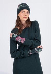 WRISTWARMERS FURNISHING FLORALS PATTERN - Fingerless gloves - forest