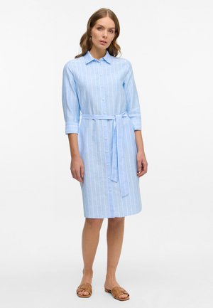 LINEN SHIRT BLUSENKLEID - LOOSE FIT - Blusenkleid - hellblau