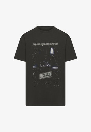 Merchcode, STAR WARS EPISODE V POSTER HEAVY OVERSIZE TEE - Print T-shirt - black