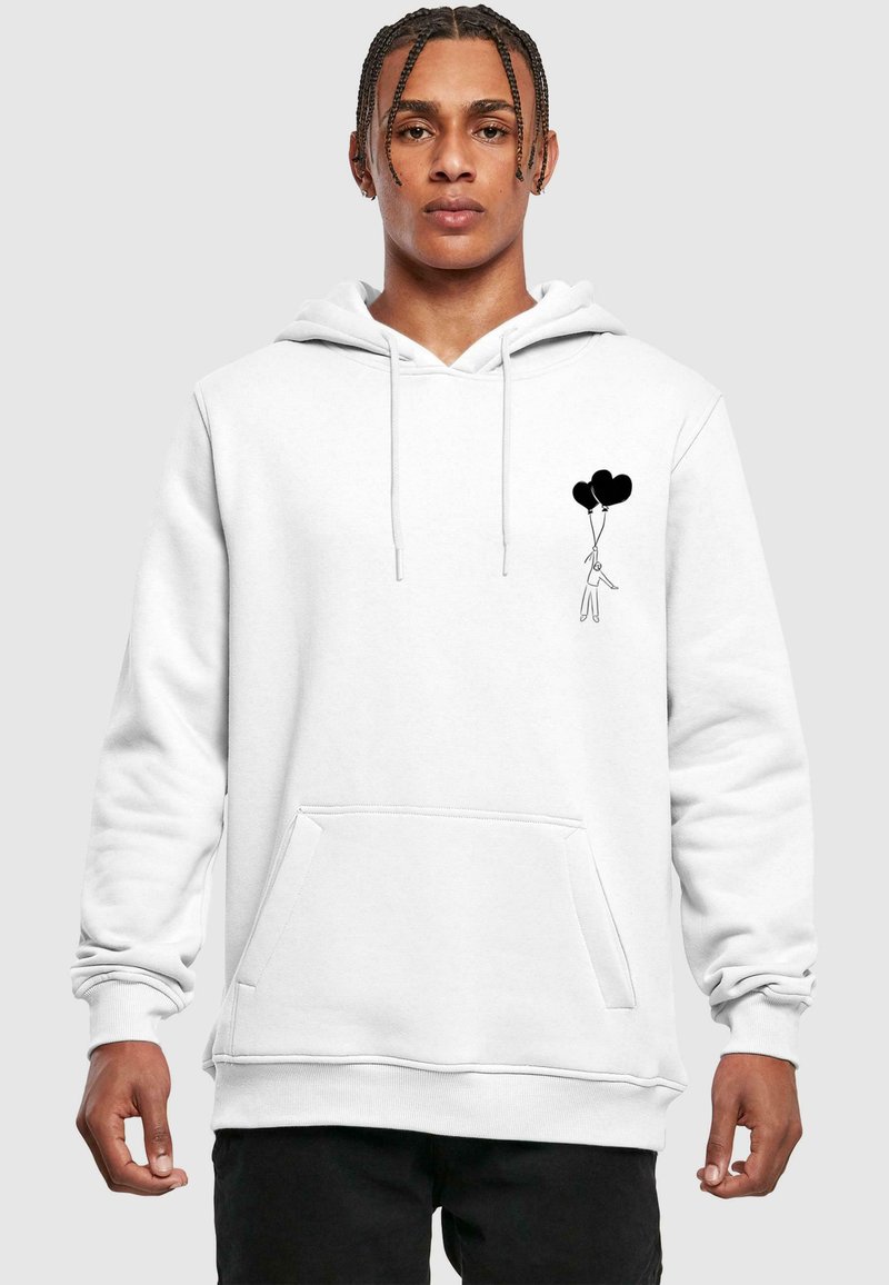 Merchcode LOVE IN THE AIR HEAVY - Mikina s kapucí - white
