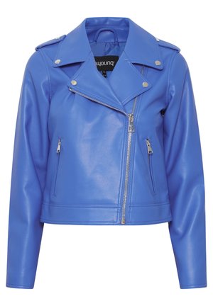 b.young BYACOMY BIKER JACKET - - Imitatieleren jas - strong blue
